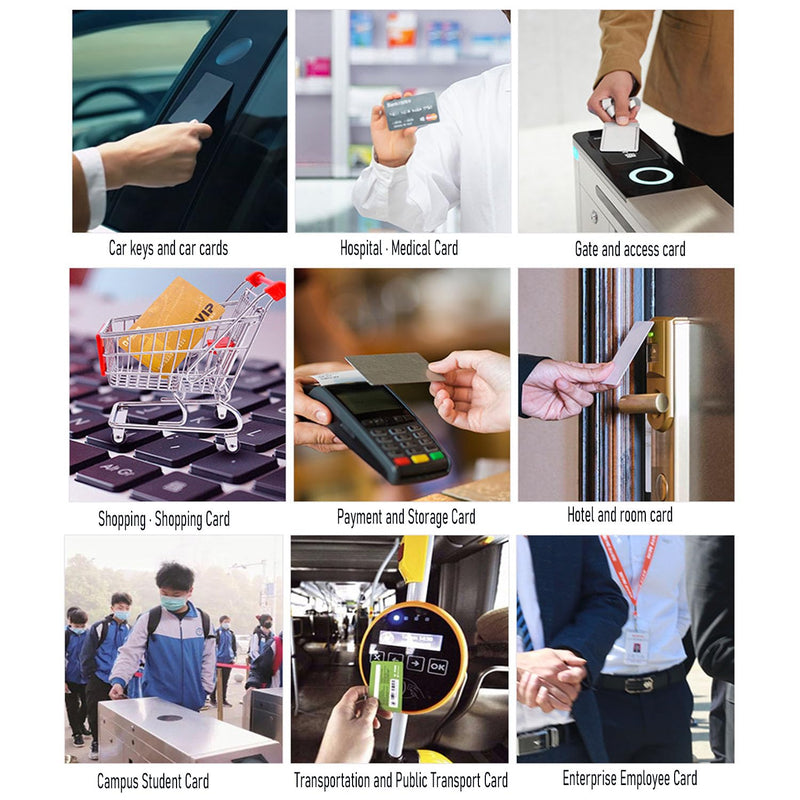 AOAMZ NFC RFID 13.56 MHz UID Card, Readable, Rewritable, Modified, Made of PVC Material, Used for 1K IC Card Non-Contact Detection White Card (50) for Access Control System 49