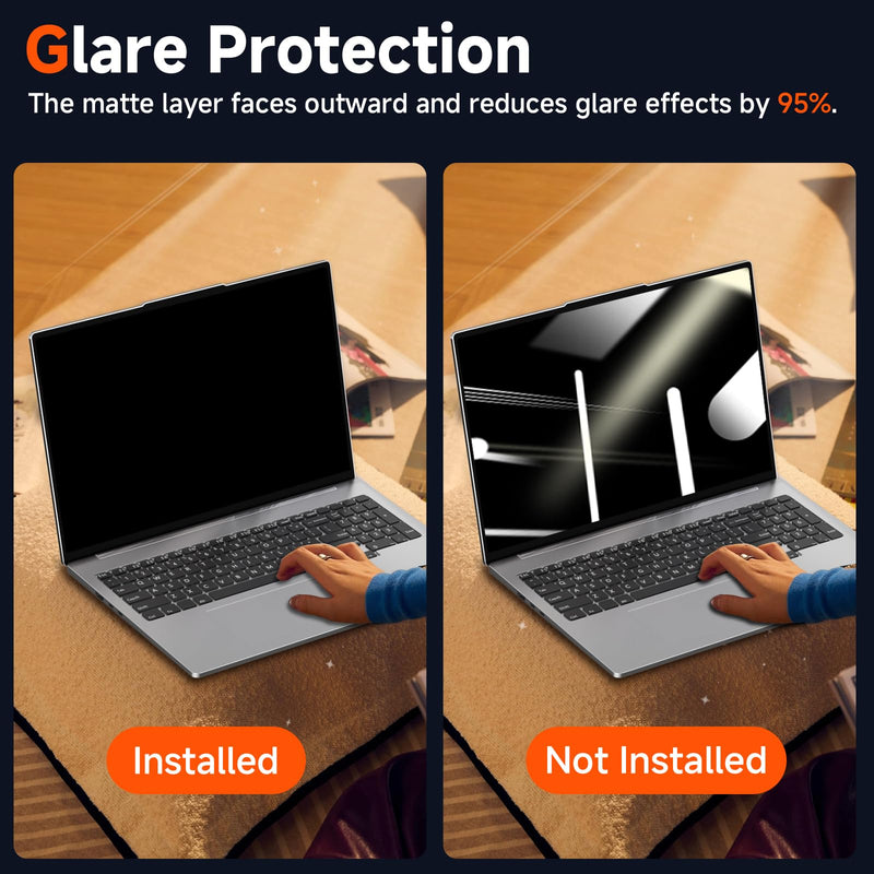 Laptop Privacy Screen 14 Inch Magnetic(16:10 Aspect Ratio) Removable | Anti Spy Blue Light Glare Laptop Privacy Screen Filter Matte for Dell/Hp/Acer/Lenovo/Samsung/Asus/ThinkPad 14 Inch with 16:10 Aspect Ratio