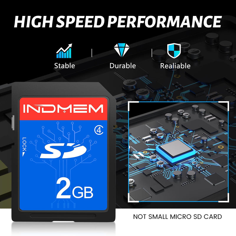 [AUSTRALIA] - INDMEM 2GB SD Card, 8 Packs Class 4 2GB Flash Memory Card MLC Standard Secure Digital Cards Camera Card 2GB(8pcs) 