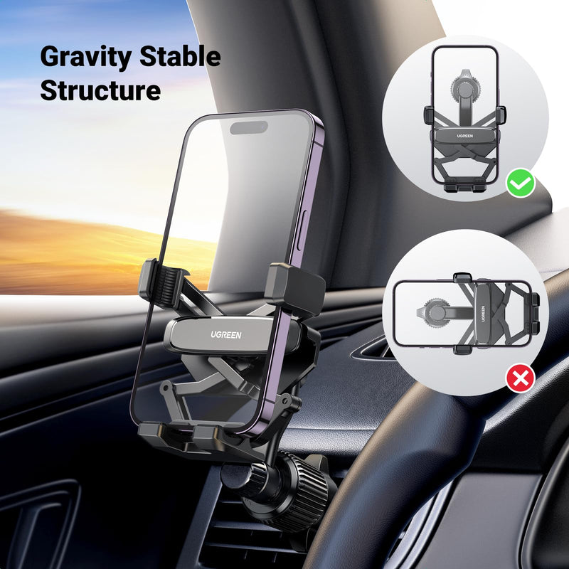 UGREEN Car Phone Holder Vent Phone Mount Bundle with Magnetic Car Mount