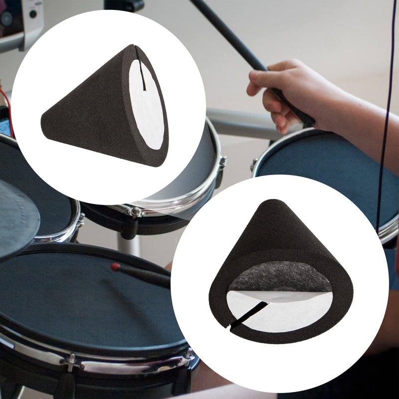 [AUSTRALIA] - Yibuy Electronic Drum Piezo Trigger Cone Cylinder Black Foam Parts Kit Pack of 10 