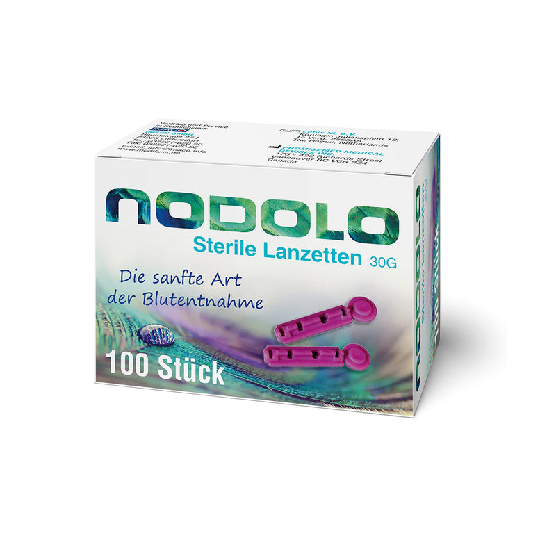 Nodolo 30G Ultra Fine Sterile Lancets, Pack of 100