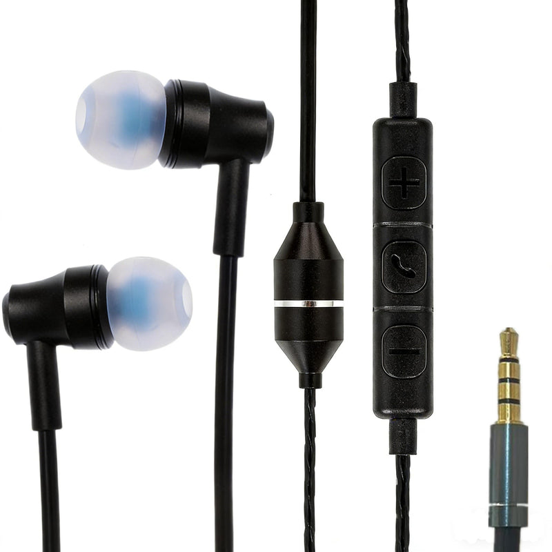 Air Tube Headphones with 3.5mm Jack, EMF Blocking Earphones, Anti-Radiation Headsets with Ear Hooks, Radiation Free Earbuds, Comfortable & Safe Stereo Sound. (Black) Black