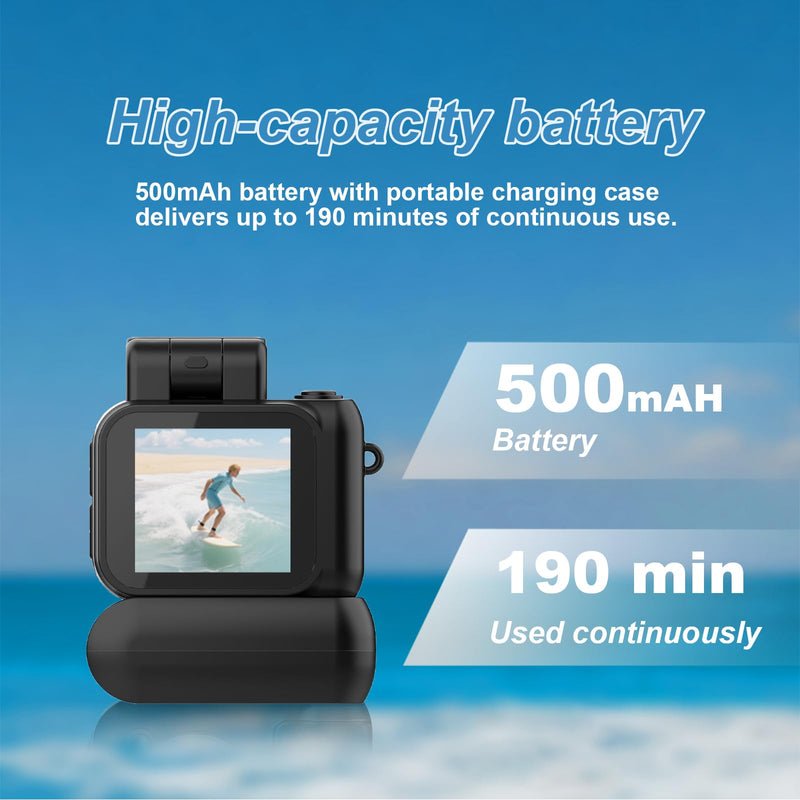 [AUSTRALIA] - Mini Camera Keychain Mini Retro Camera Cameras Keychain Built-in 32GB Memory Card Best Choice for Travel Vlog Photography Gifts for Girl(Black) Black 