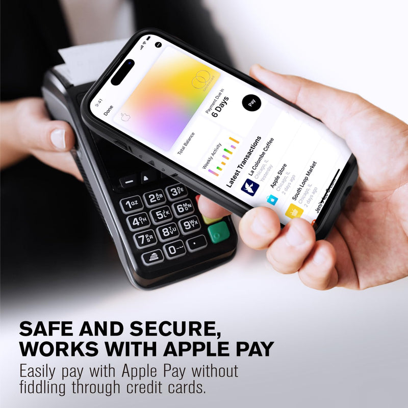 VENA vCommute Wallet Case Compatible with Apple iPhone 15 Pro (6.1"), (Military Grade Drop Protection) Flip Leather Cover Card Slot Holder with Kickstand - Space Gray/Slate Black Space Gray / Slate Black