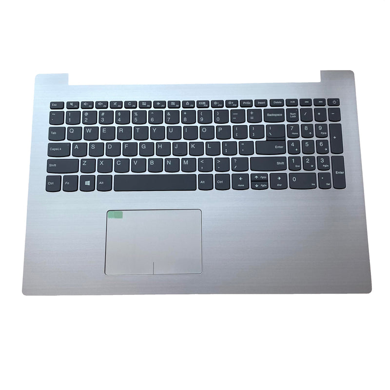 Replacement for Lenovo IdeaPad 320-15 320-15IKB 330-15AST 320-15IAP 320-15ABR Laptop Upper Case Palmrest Keyboard Touchpad Assembly Part 5CB0N86311 80XS0024US SN20M63090 Top Cover Sliver