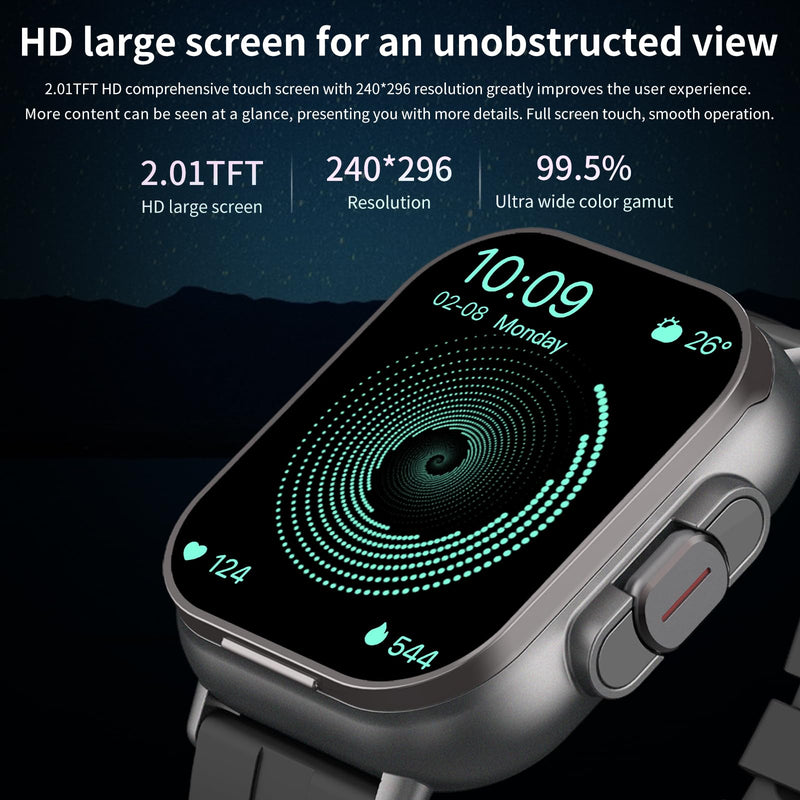 Mingtawn Smart Watch with Earbuds, 2 in 1 Bluetooth Smartwatch for Men Women, 2.01" HD, Answer/Make Call, Sleep Monitor Fitness Tracker, 100+ Sports Modes, Compatible with Android iOS Blacka1