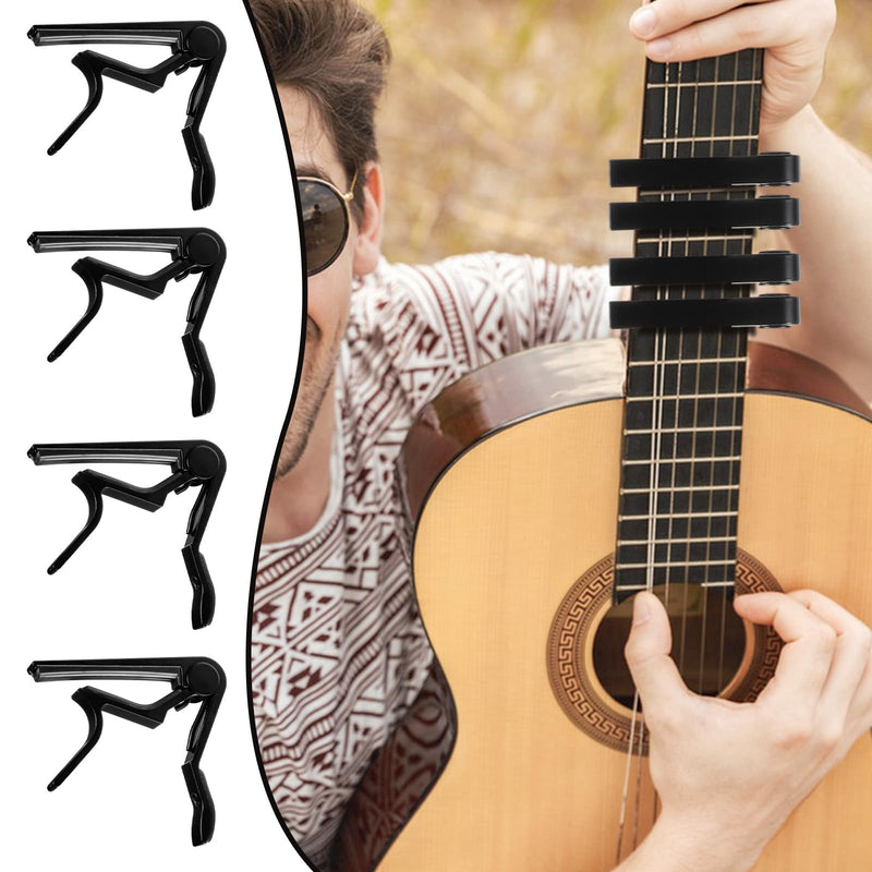 [AUSTRALIA] - 10 Pieces Guitar Clamp Capo Aluminum Metal Universal Electric Guitar Capo Clamp for Various Types Lightweight String Instrument 