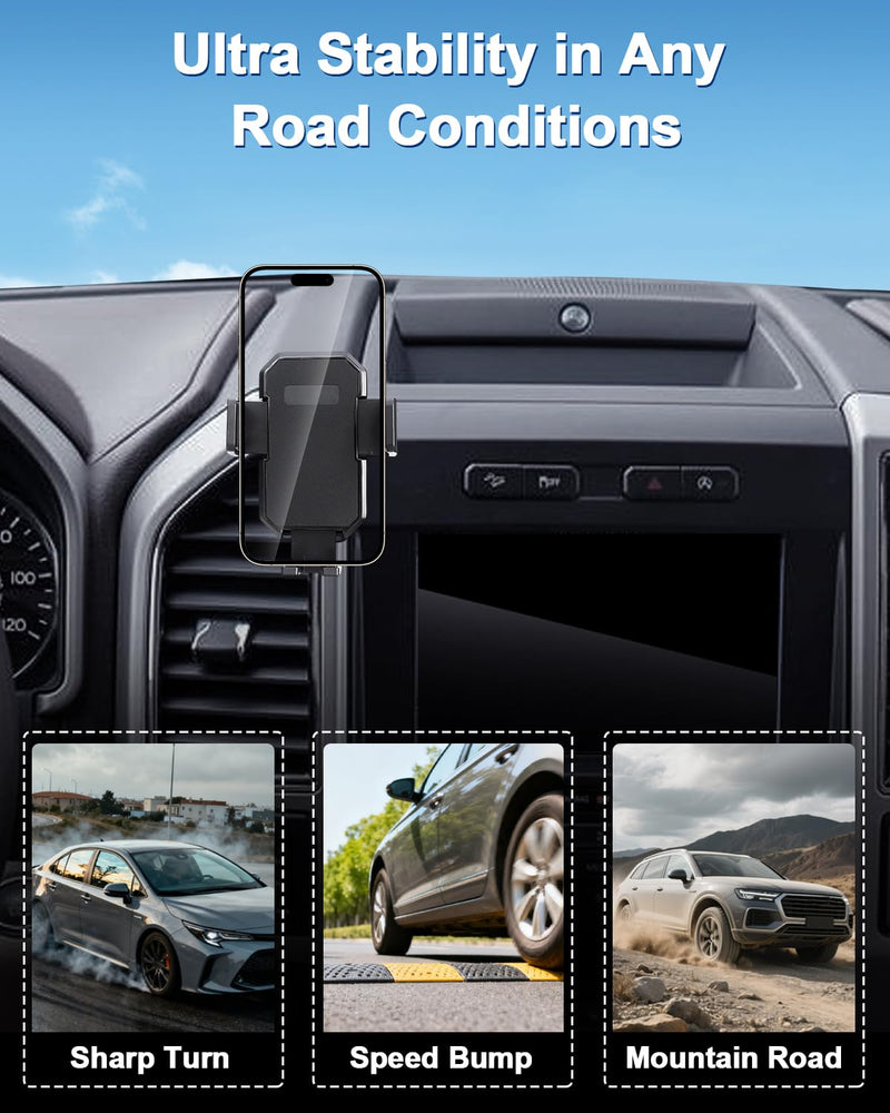 PZK Car Phone Mount for Ford F-150 F150 2015-2020 Accessories Custom Vent | Auto Lock Car Phone Holder Fixed Clip, One Button Release, Hands Free 360° Rotation Cell Phone Cradles Fit All SmartPhone Ford F-150 2015-2020