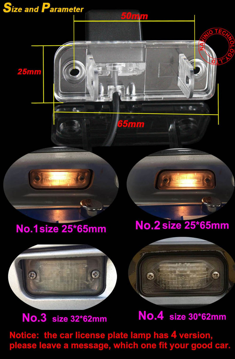 Backup Camera for Benz No. 3 Size 32*62mm Down Round Edge