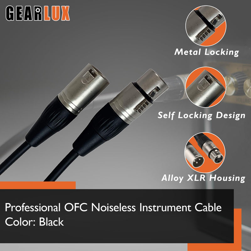 [AUSTRALIA] - Gearlux XLR Microphone Cable, Fully Balanced, Male to Female, 25 Feet - 2 Pack 25 Ft 
