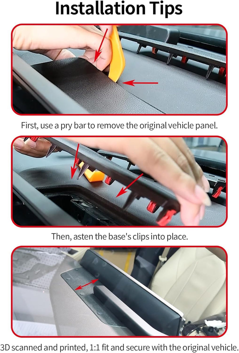 Car Phone Mount for 2020-2026 Toyota Highlander Accessories | MagSafe 15W Fast Wireless Charger Cell Phone Holder, 360° Rotatable 3D Fit Navigation Clip-On Cradle,will Not Block Air Vents fit for 2020-2026 Toyota Highlander