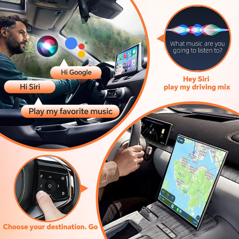 Wireless CarPlay Adapter 2-in-1 for Android Auto - CarlinKit Mini Ultra3 | Wired to Wireless | for with iPhone (iOS 10+) & Androi.d (Andro.id 11+) | for Cars OEM CarPlay & Android Auto (2016+)