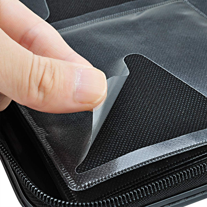 CD DVD Case, 72 Capacity Heavy Duty Wallet, DVD CD Case Holder for Car, Hard Shell Sturdy case, CD Disk Holder, DVD disc Binder, Booklet, Protective Blu-ray Wallet (72 Capacity,Black) Black