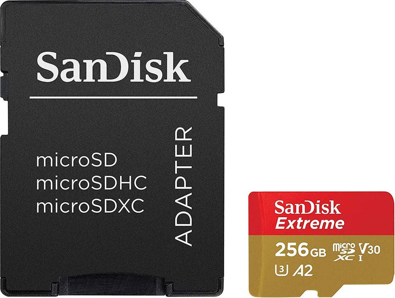 SanDisk 256GB Extreme UHS-I microSDXC Memory Card with SD Adapter