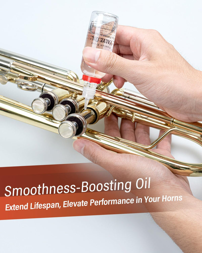 [AUSTRALIA] - Libretto Brass Valve Oil, Set of 3, Safety Cap, Premium Lubricant, Long-Lasting, Smooth, Odorless, Special-Blended Synthetic Formula, 1 oz (30ml) Valve Oil (3 pack) 