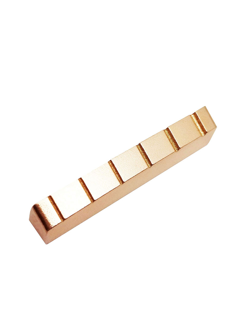Guyker 43mm Guitar Nut - Pre-Slotted Brass Nuts Replacement Compatible with 6 String Electric Bass Guitar 43mm Brass - original
