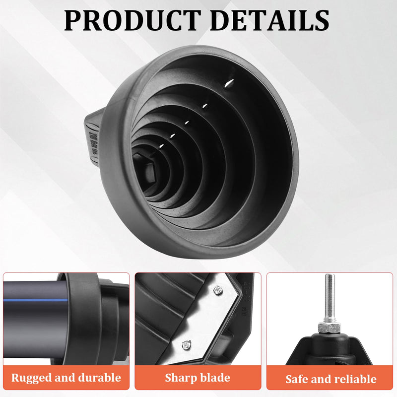 NCTNCX PE Pipe Deburring Chamfering Device PVC Pipe Deburring for Plastic Pipes with Drill Connection for Hand Drill Chamfer Tool for 20 25 32 40 50 63 mm Pipes a