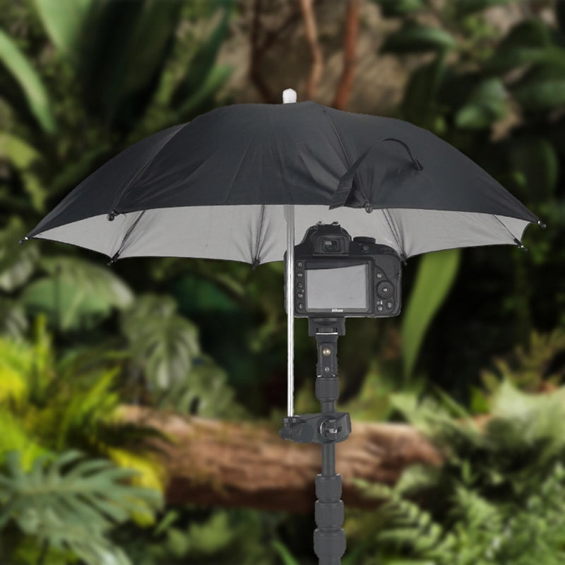 50CM SLR Camera Umbrella, Rainy Day Photography SLR Camera Umbrella Adjustable Rain and Sun Protection Outdoor (Black)