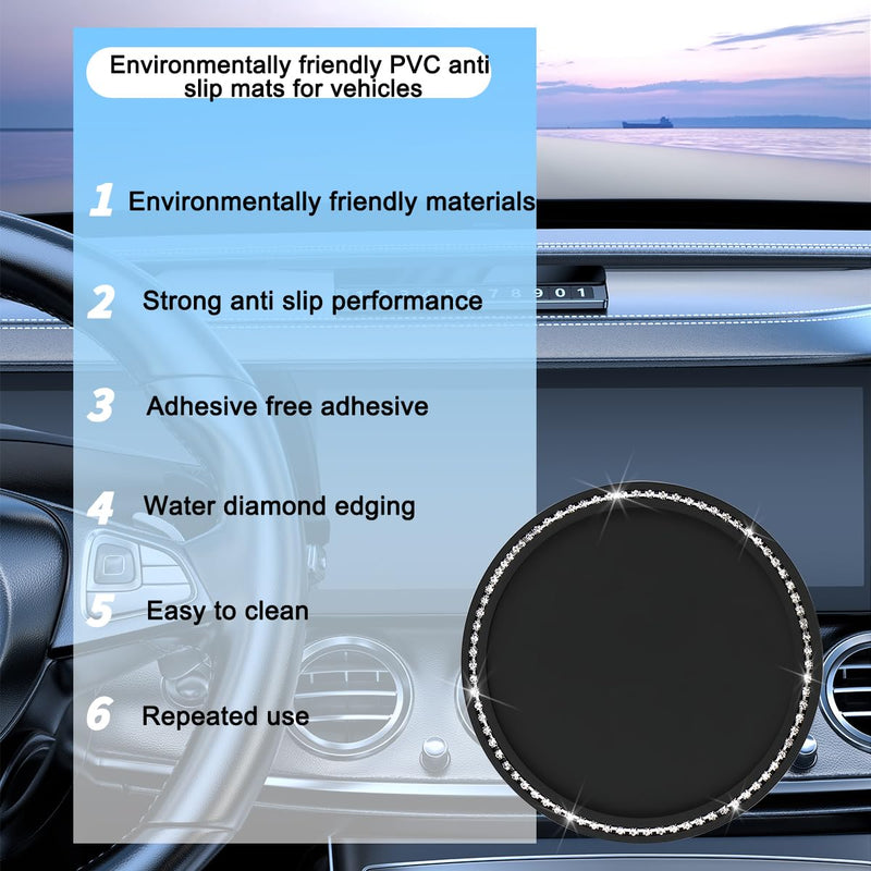 [AUSTRALIA] - Car Anti-Slip Pad for Dashboard, PVC Non-Slip Washable Reusable Gripping Mat, Multi-Functional Extra Strong Sticky Pad for Phone GPS Sunglasses Coins Holds Black 
