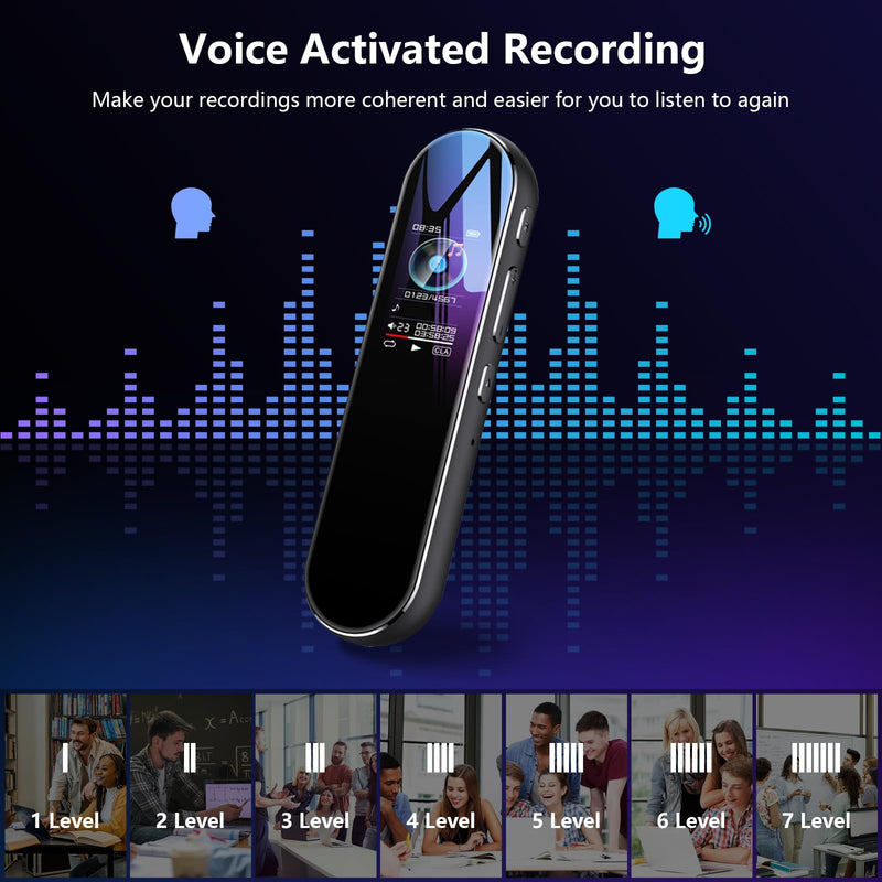 [AUSTRALIA] - 64GB Digital Voice Recorder Voice Activated Recorder for Lectures Meetings Audio Recorder Dictaphone Recording Device with Playback,MP3,PlayerVariable Speed 