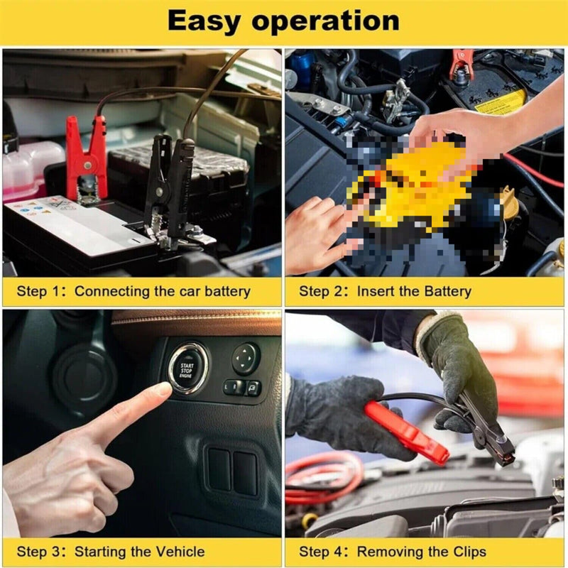 [AUSTRALIA] - Jumper Cable Clamps Kit for Kobalt 24V Battery Jumper Starter Automotive Booster Cables 6Ft 12AWG Power Tool Line for Car Riding Mower Motorcycle 
