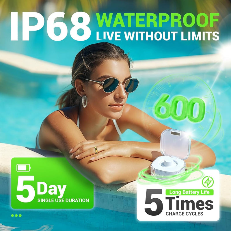 Smart Ring - Free Heart Rate SpO2 Sleep Tracker | No Subscription | IP68 Waterproof Fitness Tracker | 24/7 Activity Monitor | Step Counter & Stress Tracking | Sleep & Workout (Gold, 8) Gold