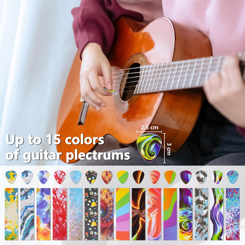 ArtAt Guitar Pick Punch Kit – Bass Guitar Picks Puncher With 15 Variety Pick Strips Medium Guitar Pick Maker Punch Kit Unique Guitar Lovers Gifts blue