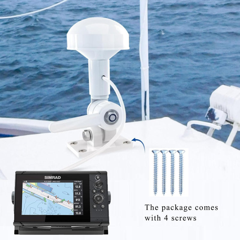 SignalPlus Boat GPS Navigation Antenna for Marine, 16.5FT Cable, BNC