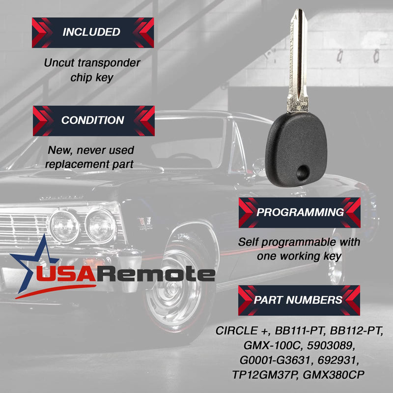 [AUSTRALIA] - Ignition Key + Key Fob Keyless Entry Remote fits 2007-2014 Chevy Tahoe Suburban / 2007-2014 Cadillac Escalade / 2007-2014 GMC Yukon (fits Part # 15913427, 20869057, 22756462) g-427 46-key 
