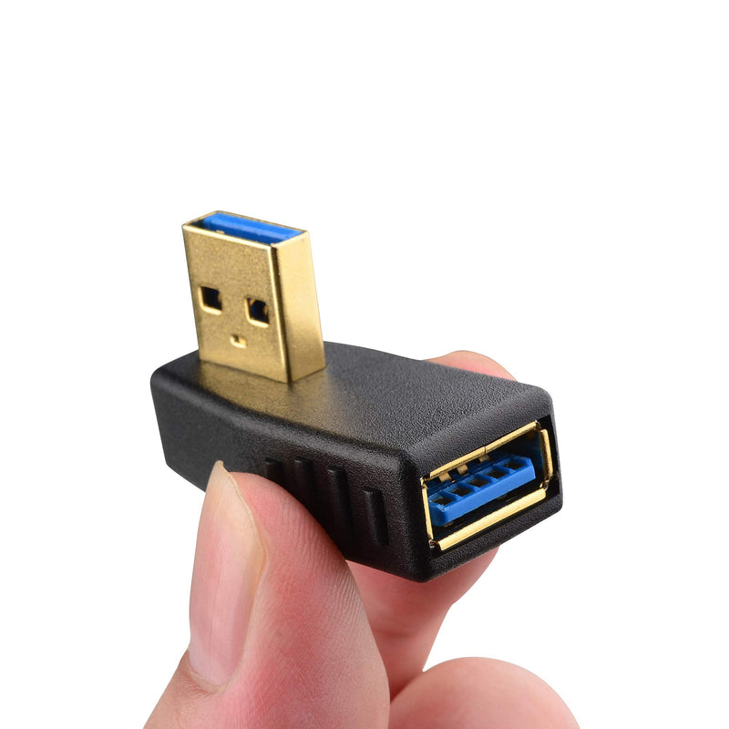 Cable Matters Combo-Pack 90 Degree Left and Right Angle USB Adapter Gender Changer