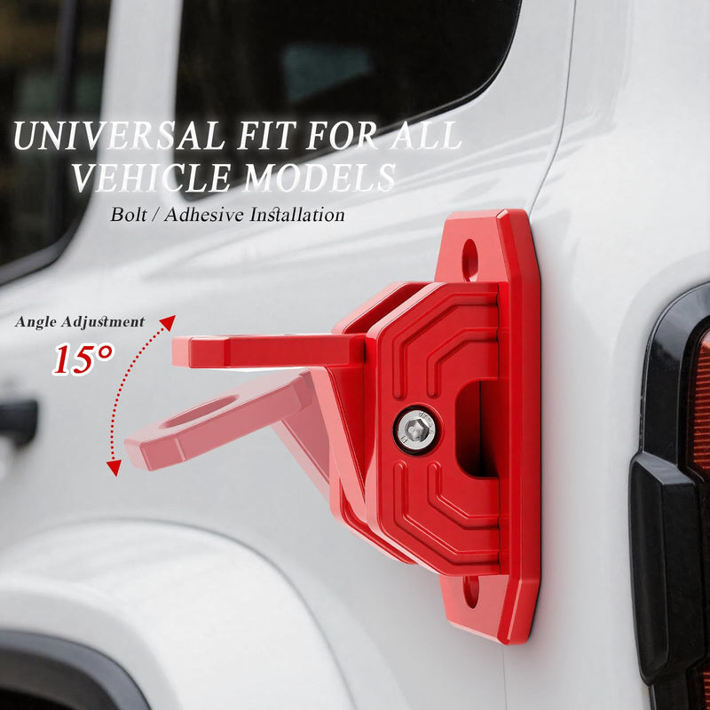 CB Antenna Mount, Universal Vehicle No-Drill Antenna Holder Fit Truck SUV | Red CB Antenna Holder, No-Drill Mount, Made of Aluminum Alloy, Rust and Corrosion Resistant