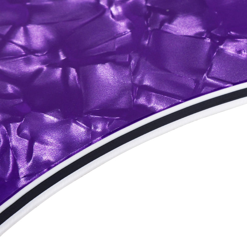 [AUSTRALIA] - Banworks 4Ply Strat HSS Pickguard 11-Hole SSH Pickguard Scratch Plate with Backplate 6-Hole Trem Tremolo Cover Set for USA/Mexican Modern Style Standard Stratocaster ST JT/HB-09 Purple Pearl 