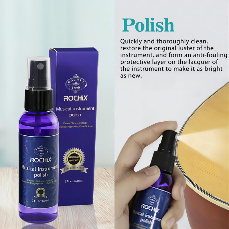 Rochix Premium Guitar Cleaning Care Kit 3-Piece Kit - Guitar Oil and Cleaner for Body and Fretboard Fingerboard - Cleans,Polishes and Protects