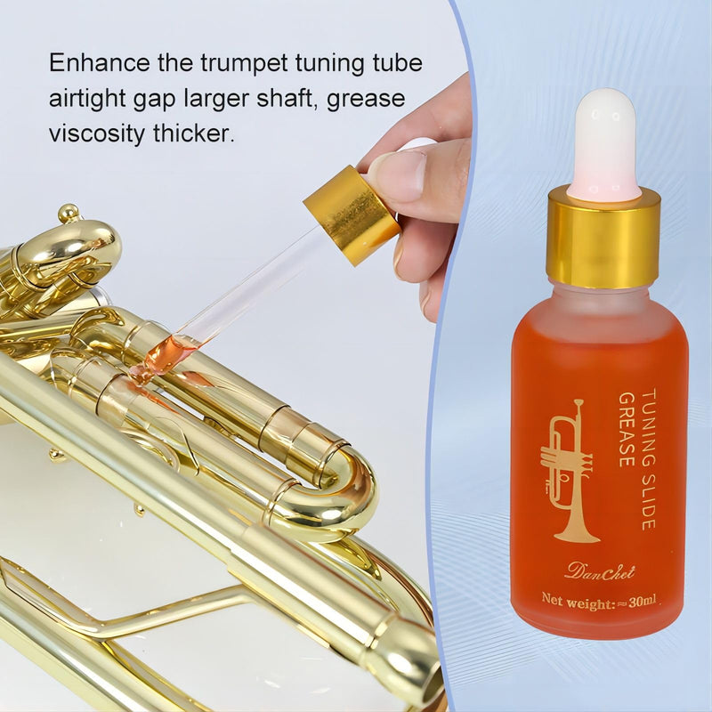 Synthetic Piston Oil and Tuning Slide Grease Set for Trumpet, Trombone, French Horn, Tuba, Euphonium and Other Brass Instruments 2 in 1