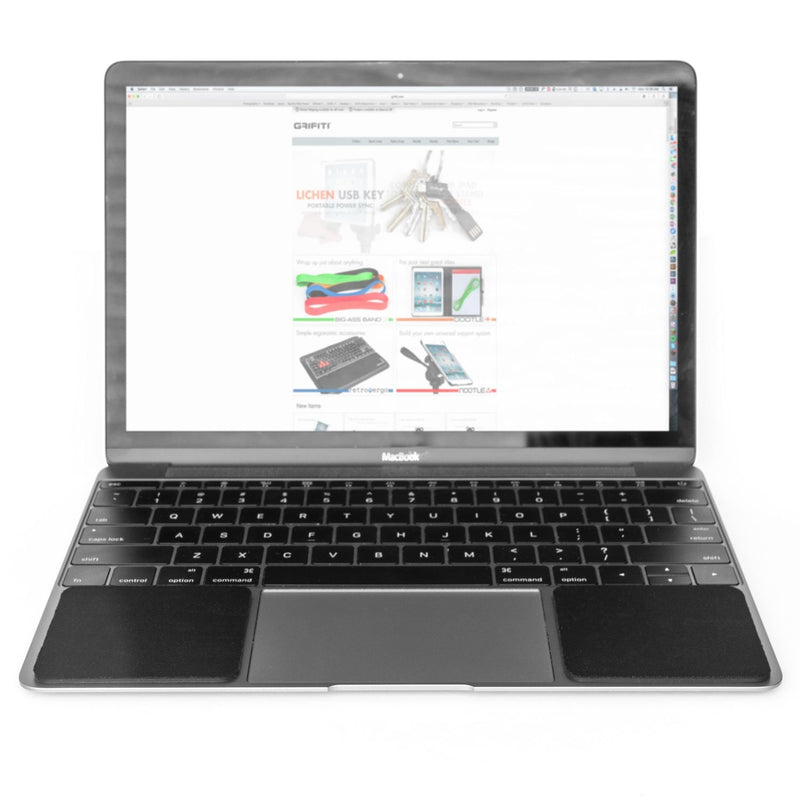 Grifiti Small Slim Palm Pads are Notebook Wrist Rests with Tacky Silicone to Reposition for MacBooks and Laptops with Sharp Edges and Hard Surfaces (2 Small 3 x 2.75 inches Each)