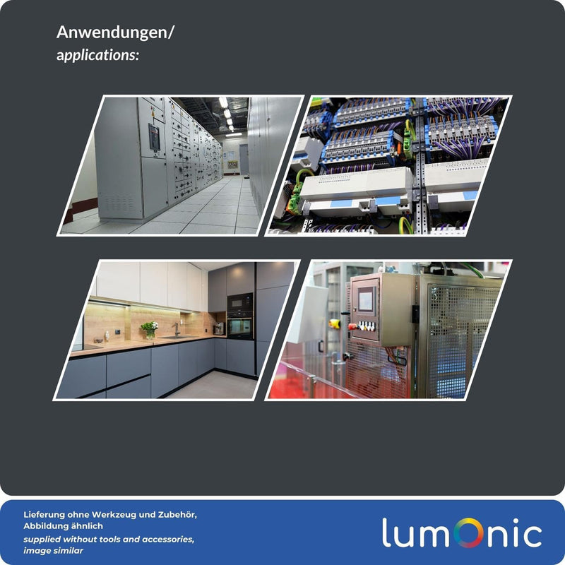Lumonic I Power Supply DIN Rail BDR-30-12 I 12 V / 30 W I Input 100-240 VAC I Overload Protection & Short Circuit Proof I DIN-Rail Switching Power Supply I Control Cabinet & 12V