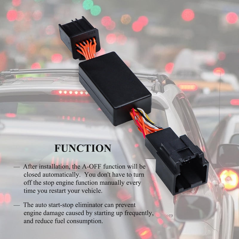Upgrade Auto Start Stop Eliminator Compatible for Jeep Wrangler JL JLU JT Gladiator Accessories 2018-2023, Car Stop Start Engine System Delete/Disable/Canceller Device Cable (Not fit 4XE)