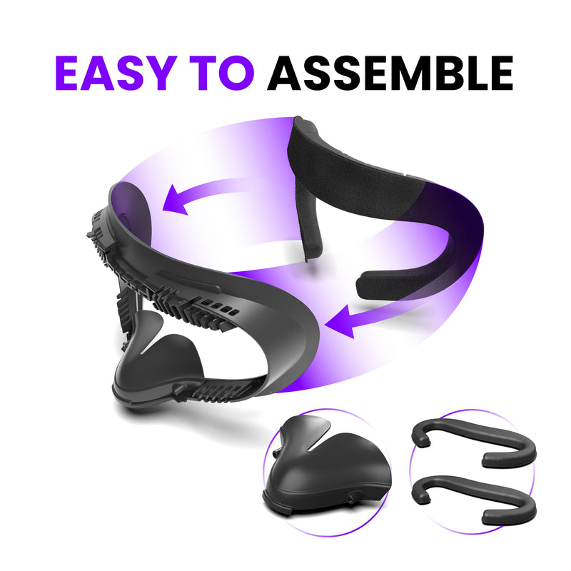 Alpatronix Cooling Facial Interface Compatible with Meta Oculus Quest 2 with 2 Cooling Liquid Gel Soft Face Pads No Fan/No Dry Eye, Lightweight Oculus Quest 2 Accessories.