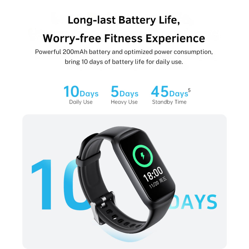 MEHRI Fitness Tracker - Smart Watch with 24/7 Heart Rate, Blood Pressure & Oxygen, Sleep & Stress Monitoring, IP68 Waterproof, Activity Tracker, Step Count, Calories, Distance & More (Black) Black