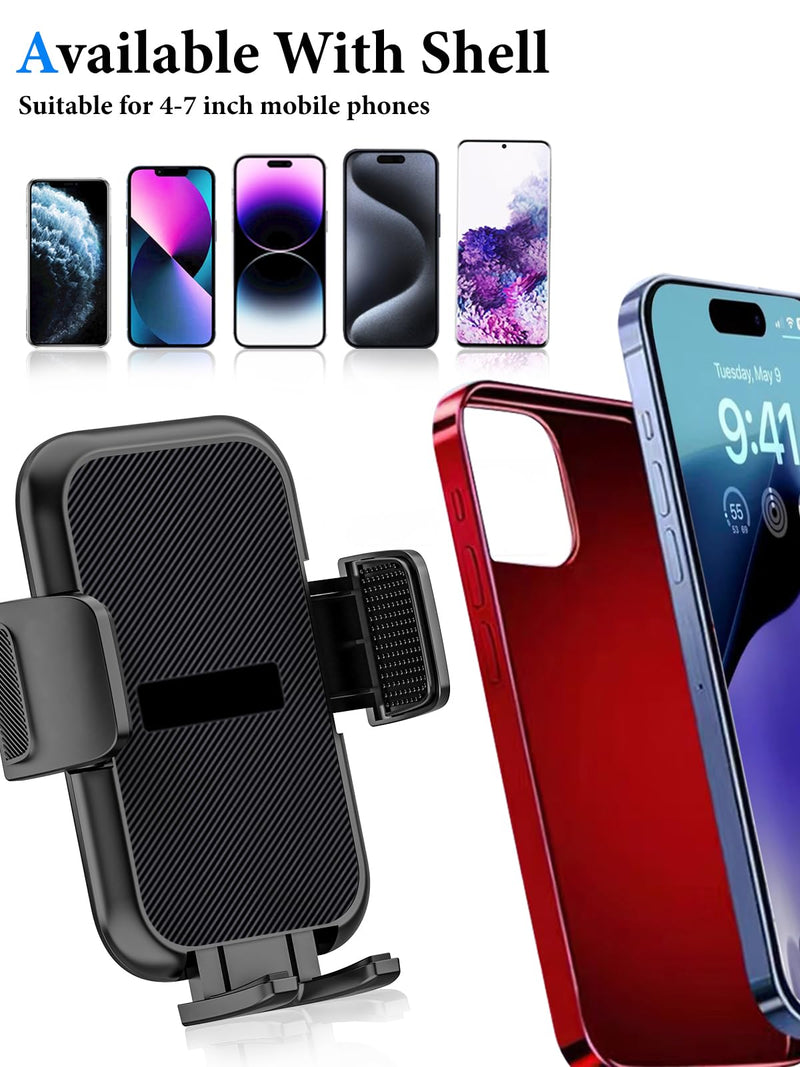 Tesla Phone Holder [Strong Backup Sucker] Screen Phone Mount for Tesla Model 3/Y/X/S, Hands Free Car Cell Phone Stand, Compatible with iPhone 15/14/13/12/ Pro Max, Galaxy, 4-7" Smartphones