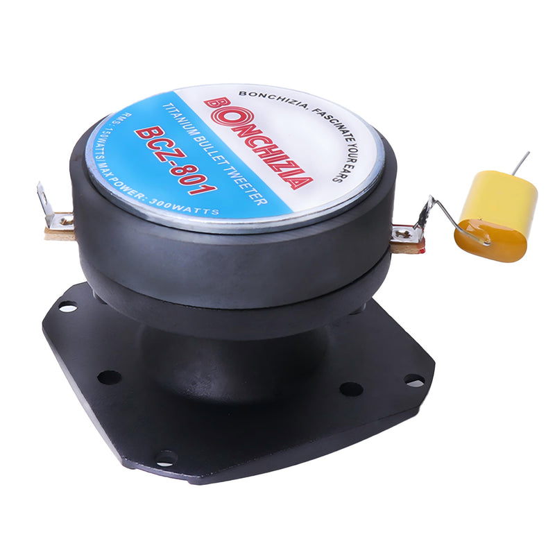 Super tweeters, Bullet Tweeters for Car Audio, 1 inch Tweeters, Speakers Car Audio, High Compression Titanium Super Bullet Tweeter with Crossover Capacitor (Pair) Loudspeakers