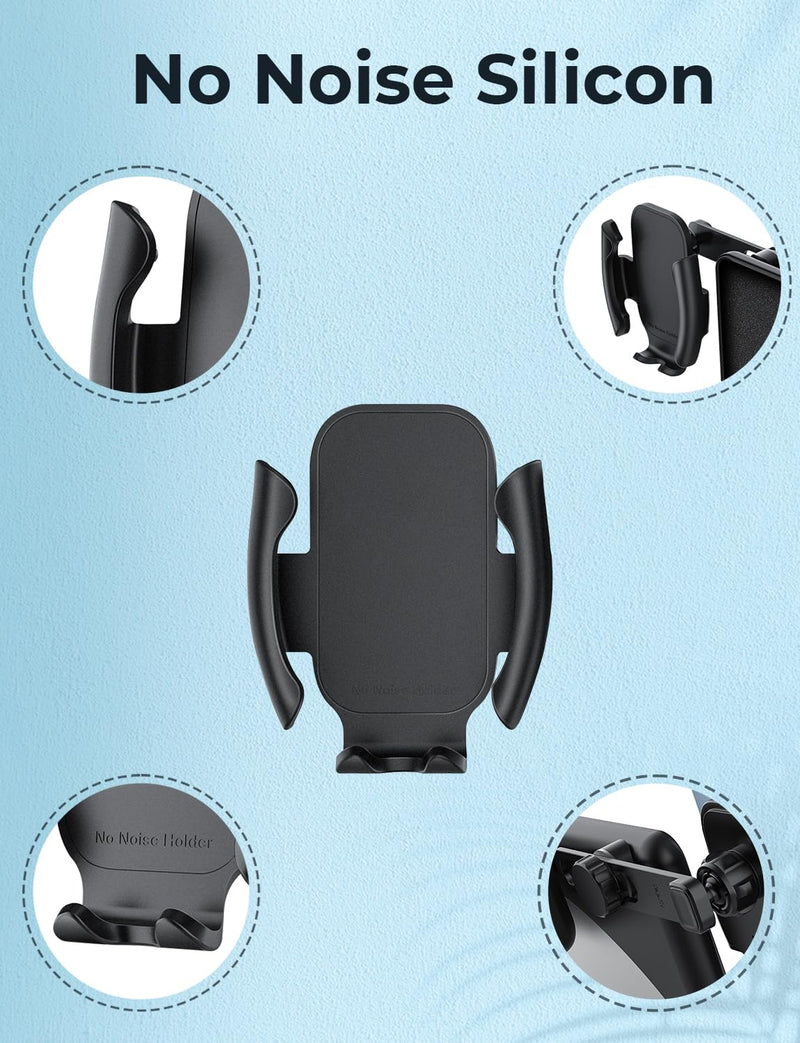 Premium Tesla Phone Mount & Holder for Model Y (2019-2024) & Model 3 (2018-2023),Snap-On Screen Clip with Scratch-Free Felt Base, Solid Alloy Arm Model Y(2019-2024)