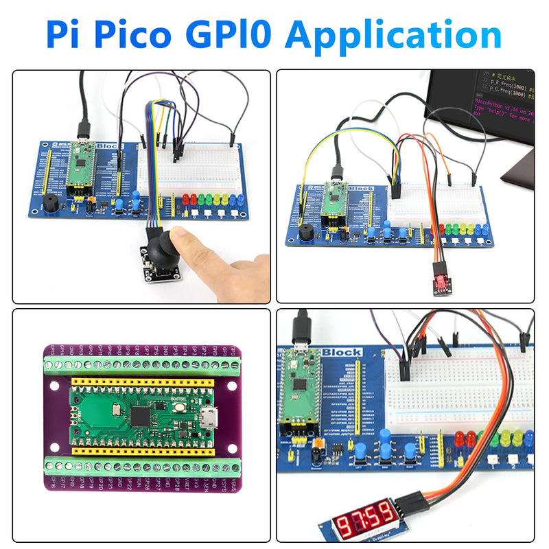 [AUSTRALIA] - APKLVSR Breakout Board for RPI PICO Expansion Board, Flexible PCB Shield Board, Breakout Board, GPIO Sensor, Terminal Block Shield with Pin Header 