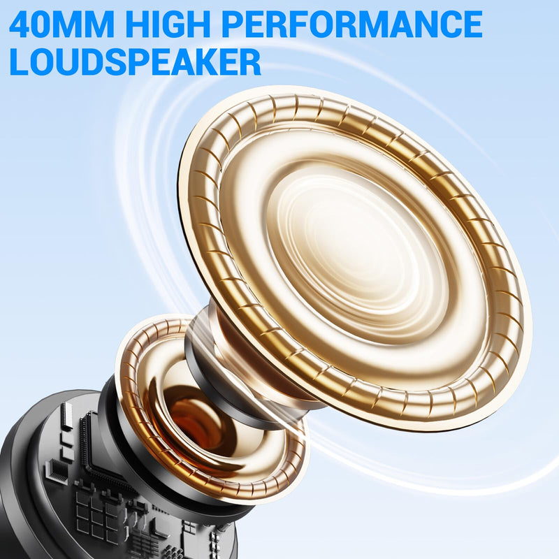 [AUSTRALIA] - FM Radio MP3 Player Headphones Micro SD Card,Wireless and Wired Lightweight Headphone with Deep Bass and Built in Microphone Over The Ear Unequaled Comfort,for Travel,Home,Birthday Gift 