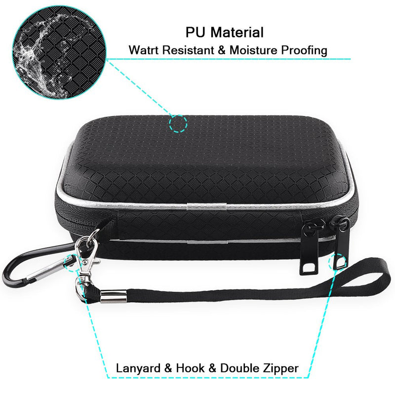 Lacdo Hard Carrying Case for MacBook Pro Air MagSafe/MagSafe 2 Power Adapter, iPhone13/13 Pro Charger, USB-C Hub, Type-C Hub, Earbuds, USB Cable Organizer EVA Protective Shockproof Travel Bag, Black