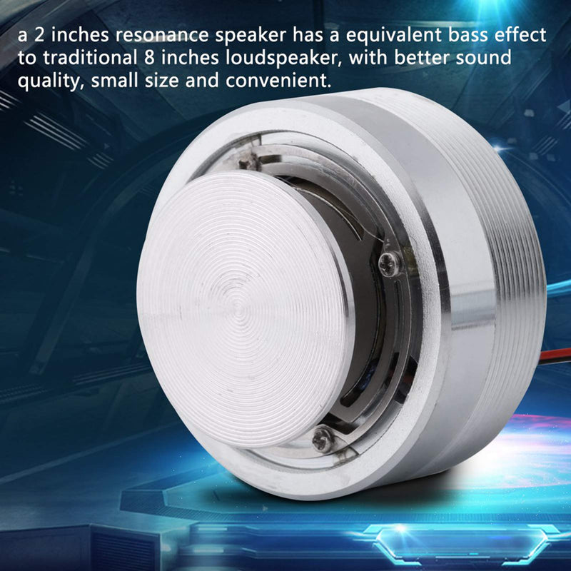 Resonance Speaker, 50mm 2Inch All Frequency Resonance Loudspeaker Vibration Round Strong Bass Vibration Louderspeaker (8Ω 20W) 8Ω 20W