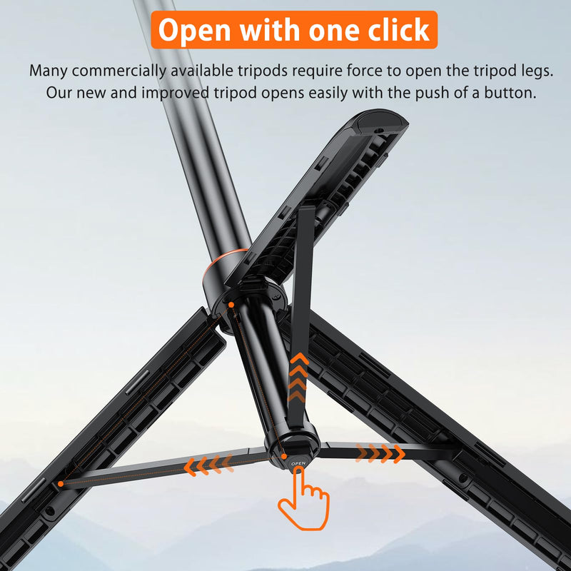 [AUSTRALIA] - VRIG Extendable Selfie Stick Tripod for GoPro Max Hero 10 9 8 7 6 5 4, DJI Osmo Action, Insta 360 One R and More Action Camera（55.1''） 55.1'' 