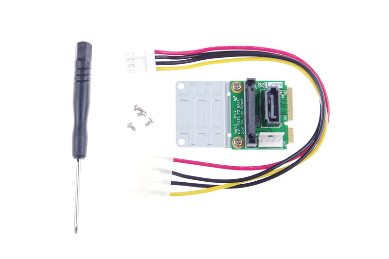 KNACRO Mini SATA to SATA Adapter 7Pin (with Power Interface)