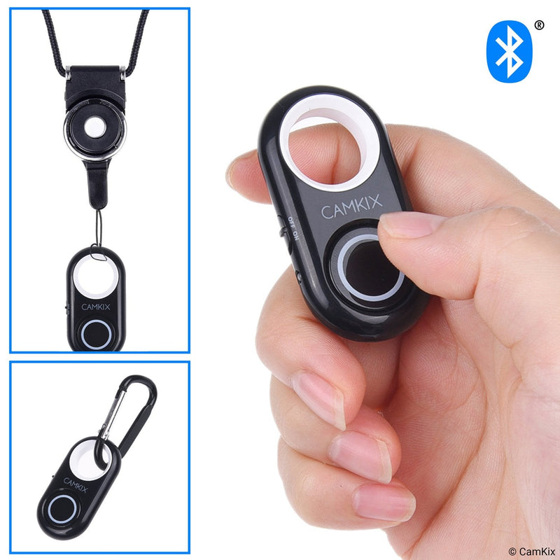 Camera Shutter Remote Control with Bluetooth Wireless Technology - Works Flawlessly with iPhone/iPad and Android - Range: Up to 30 ft (10 m) - Compact Style - Take it with You Anywhere White